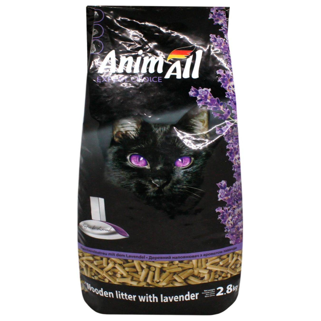 

Наполнитель AnimAll древесный для кошек с ароматом лаванды 2,8кг