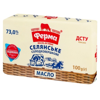 Ferma Sweet Cream Butter 73% 100g - buy, prices for EKO Market - photo 1