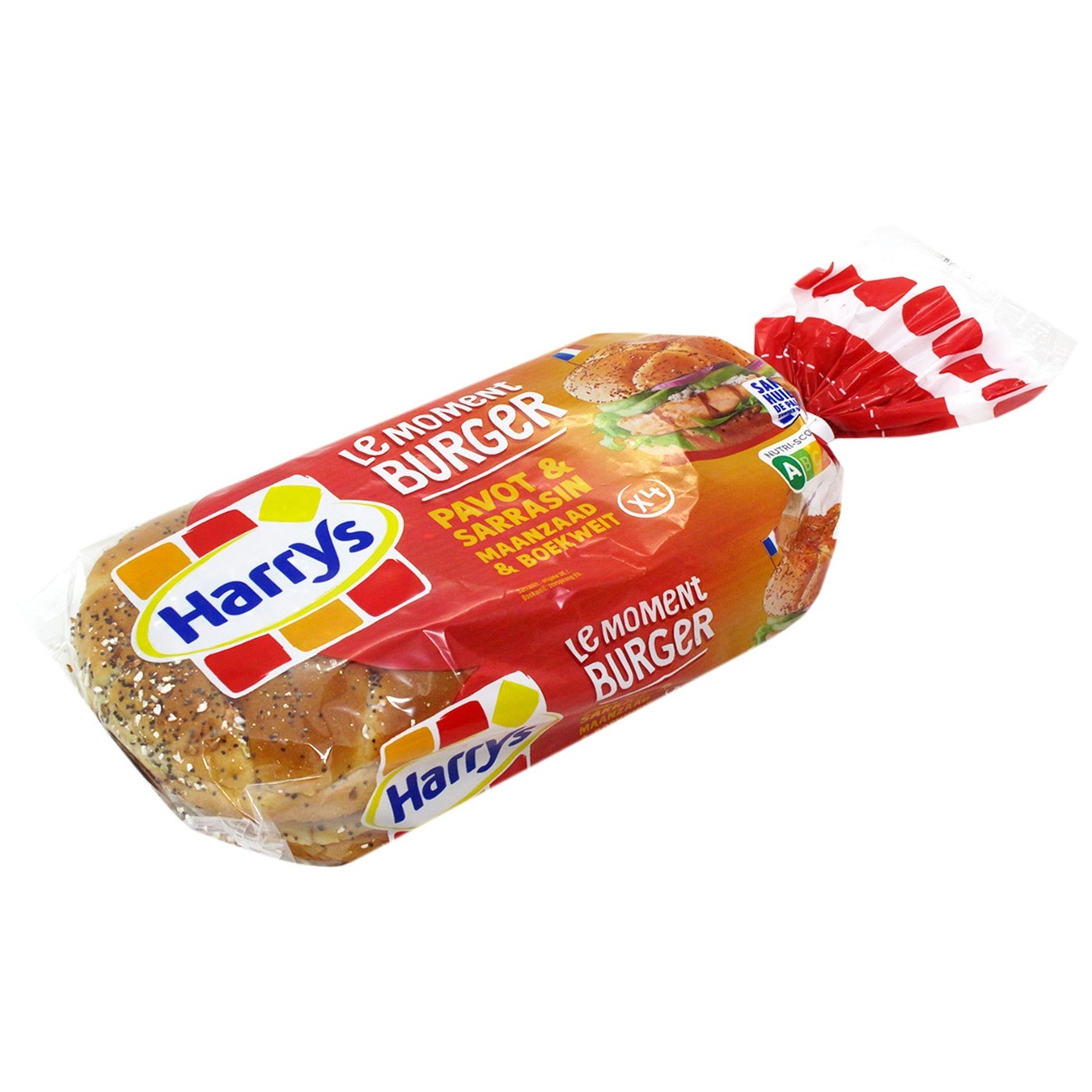 

Булочка Harry's для гамбургеров с маком и гречкой 340г