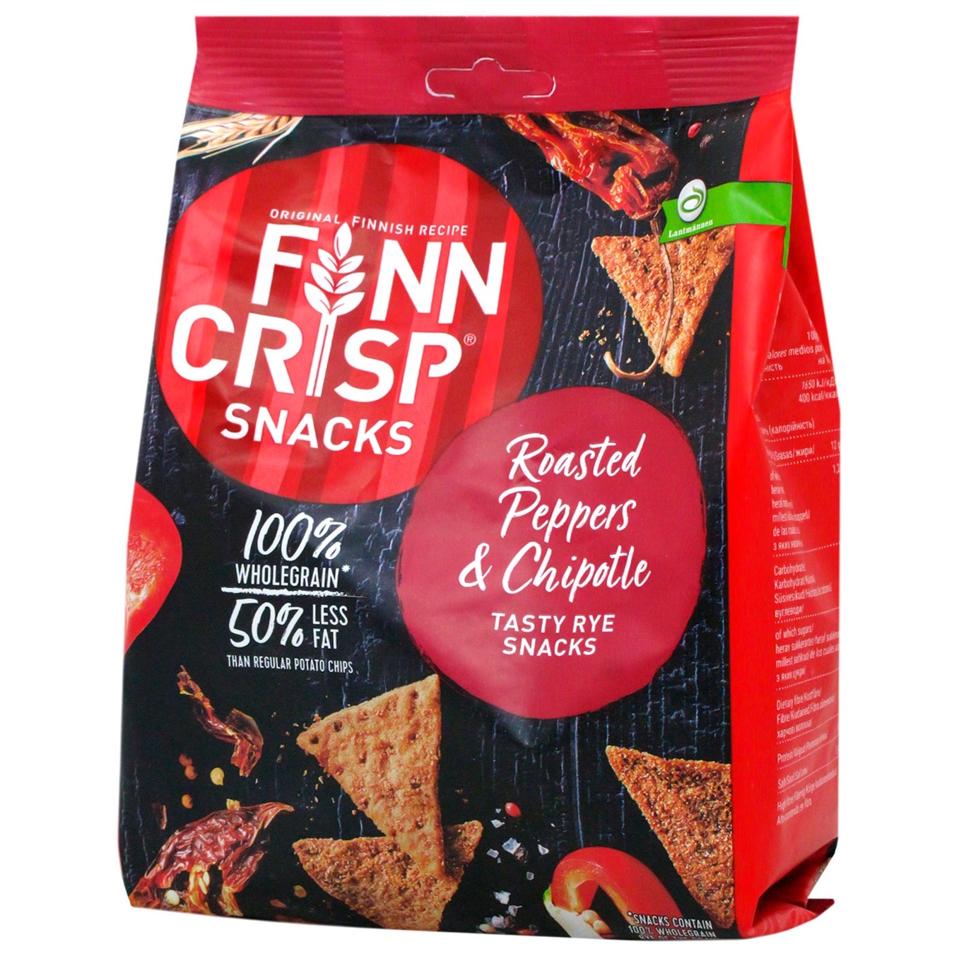 

Снек Finn Crisp из цельнозерновой муки со вкусом копченого перца и паприкой 150г