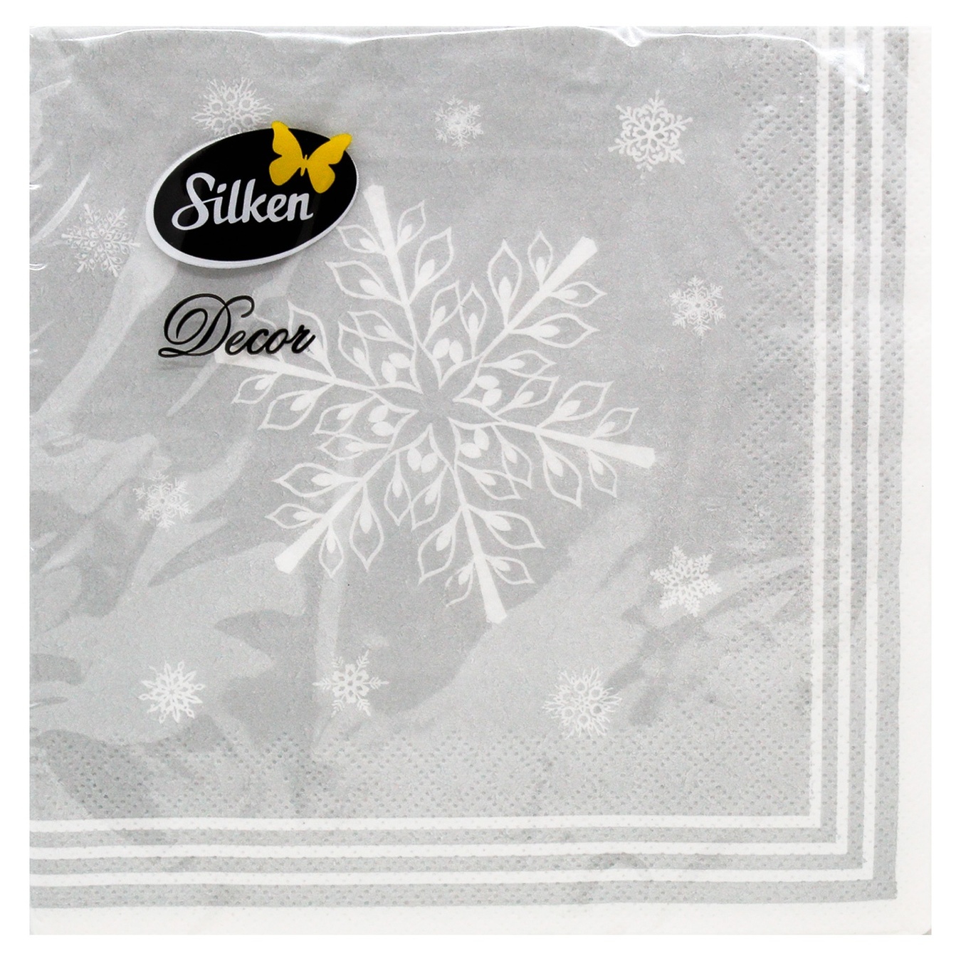 

Серветки Silken Сніжинка Мікс 33х33см 18шт х18