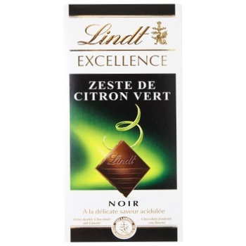 Шоколад чорний Lindt Excellence з цедрою лайму 100г - купити, ціни на NOVUS - фото 1