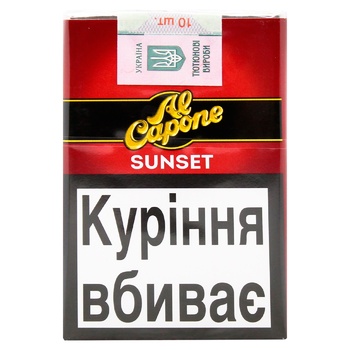 Al Capone Pockets Filter Sunset Cigarillos 10pcs - buy, prices for COSMOS - photo 1