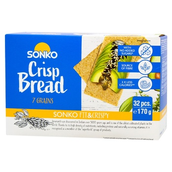 Sonko 7 Grains Crispbread - buy, prices for MegaMarket - photo 1