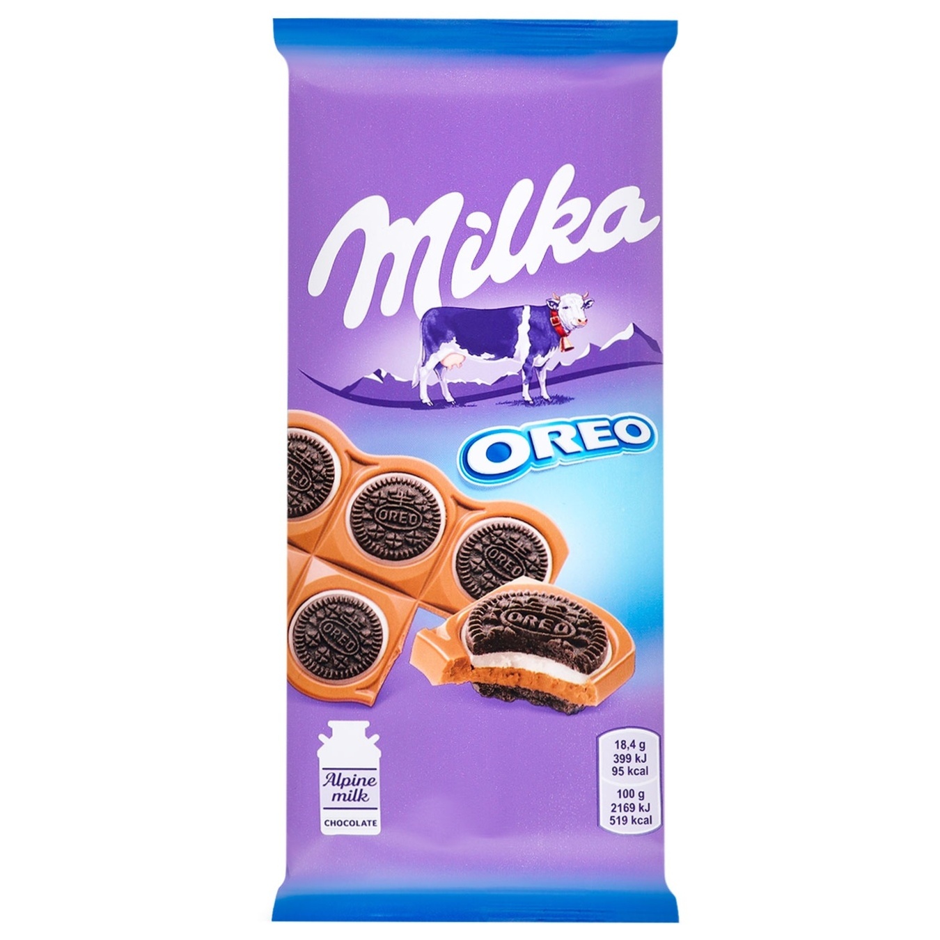 

Шоколад молочный Milka с круглым печеньем Оrео с начинкой со вкусом ванили 92г