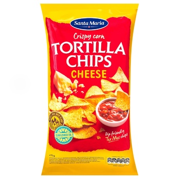 Santa Maria Tortilla Corn Chips with Cheese 475g