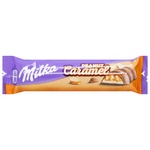 Шоколад молочний Milka з арахісом в карамельній начинці та арахісовою начинкою з дутим рисом і шматочками арахісу 37г