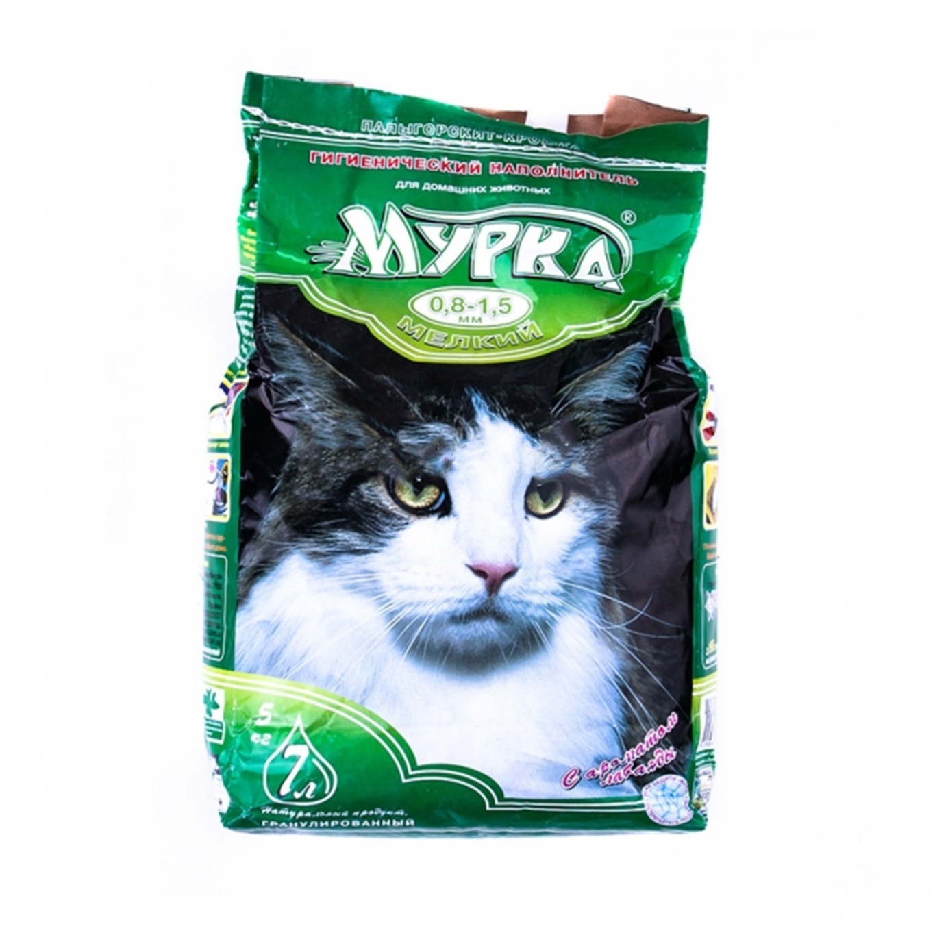 

Наполнитель Мурка для кошек мелкий с ароматом лаванды 5кг