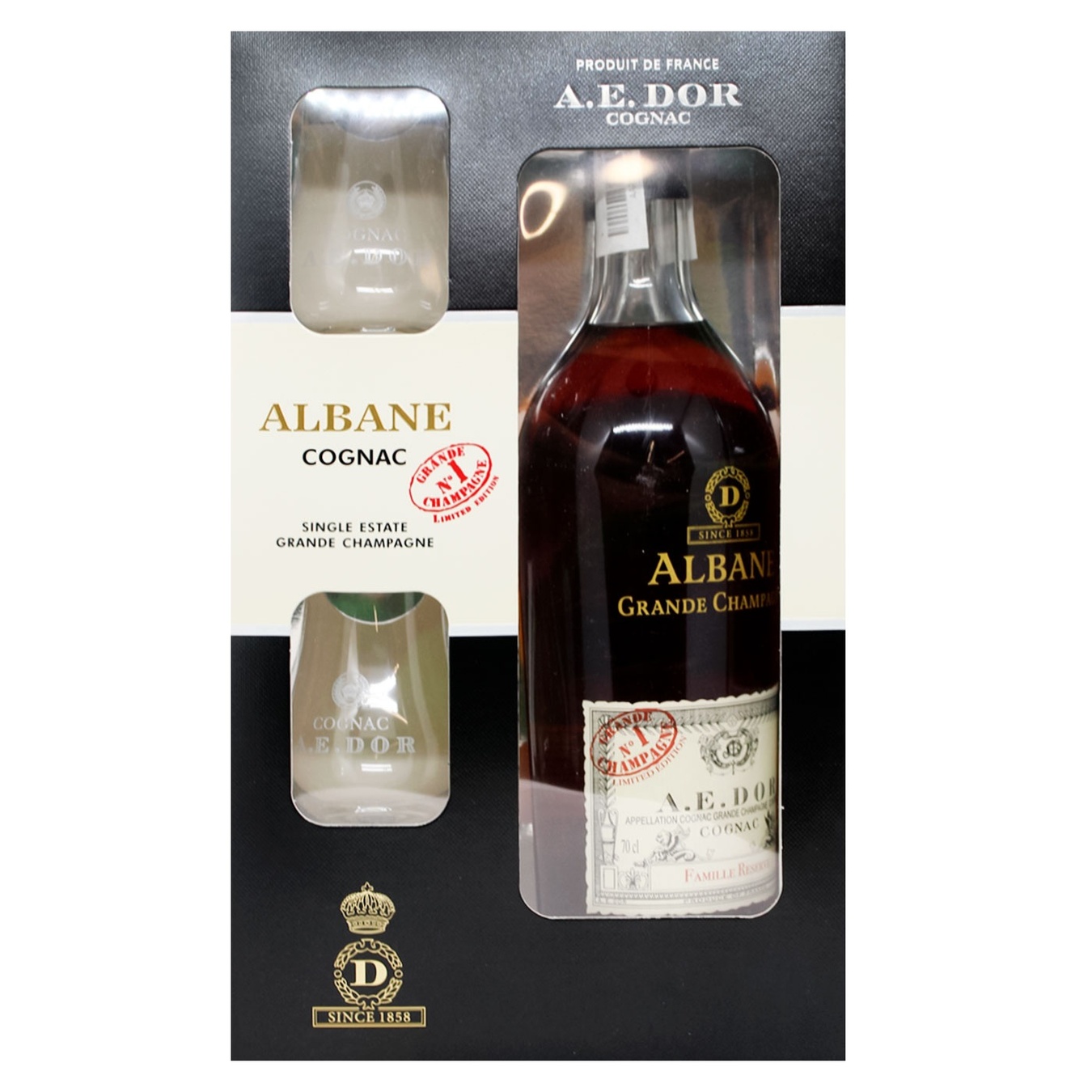 

Коньяк A.E.Dor Albane Box 40% 0,7л + 2 бокала