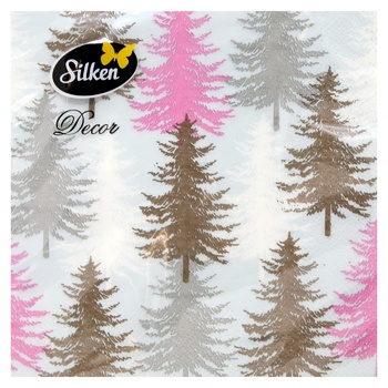 Silken HP Table Napkins Christmas Tree Forest 33x33cm 18pcs - buy, prices for ULTRAMARKET - photo 1