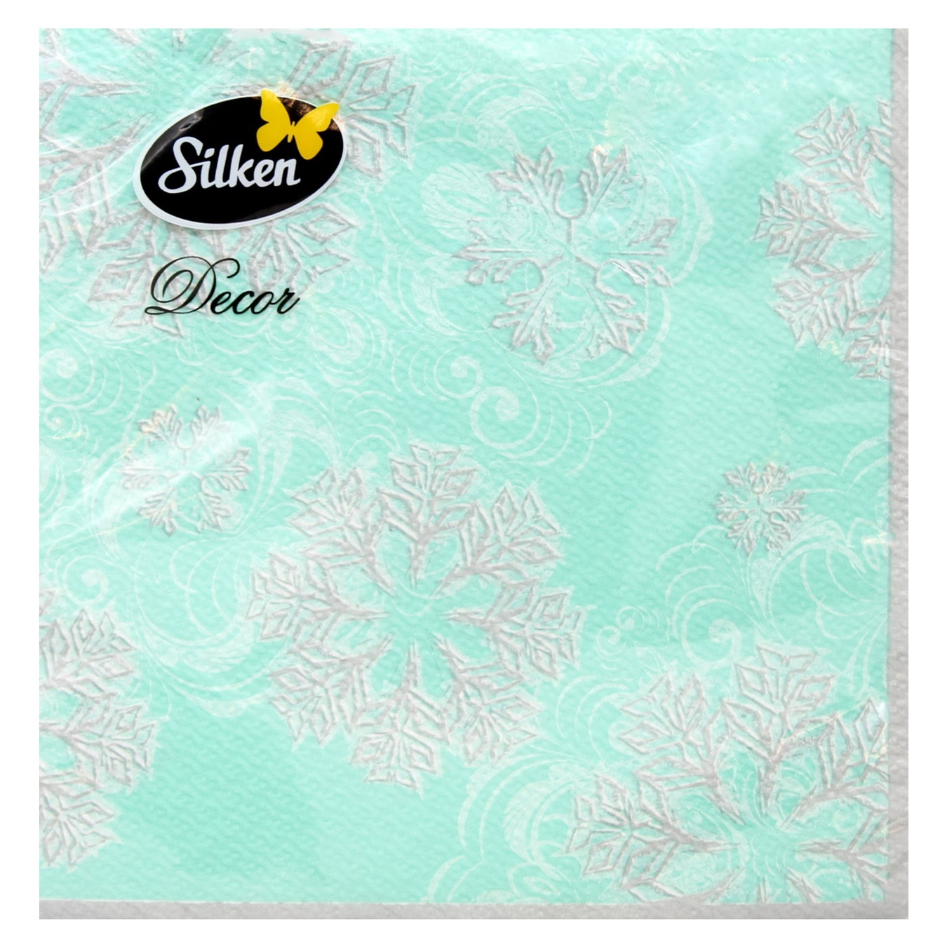 

Салфетки столовые Silken НР .Орнамент снежинка 33х33см 16шт