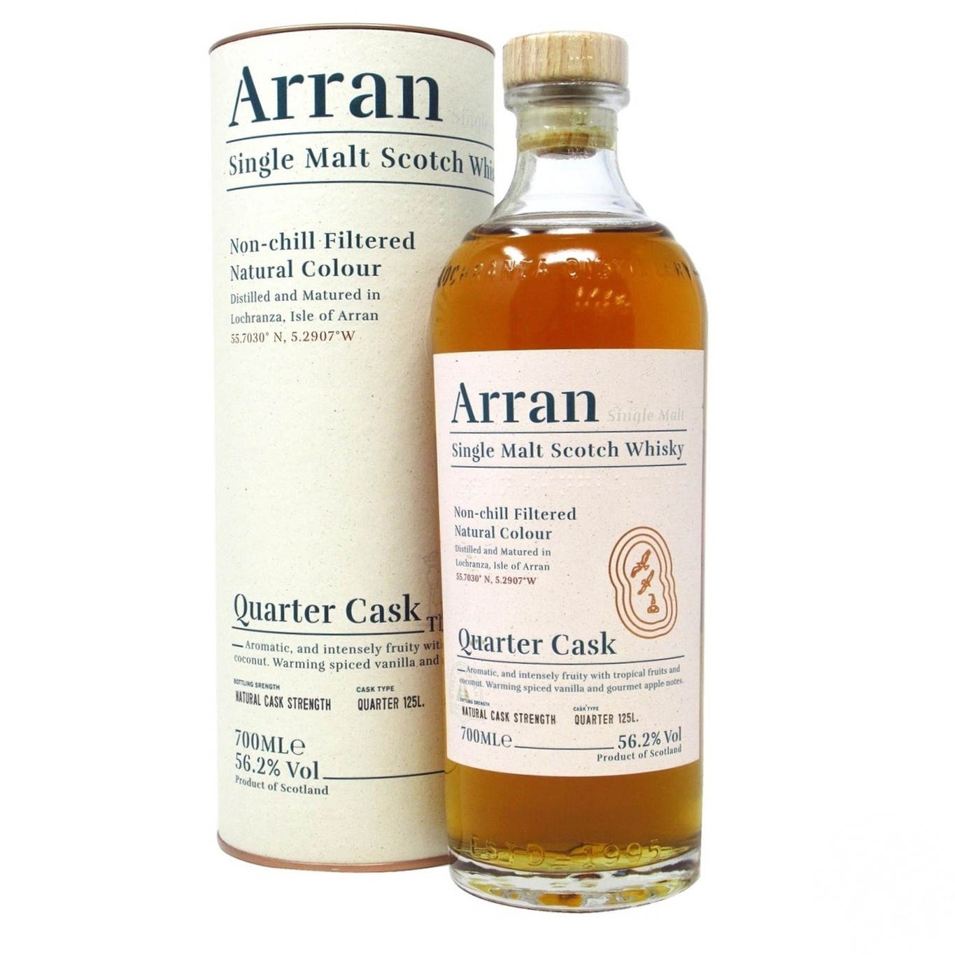 

Виски Arran Quarter Cask 56,2% 0,7л тубус