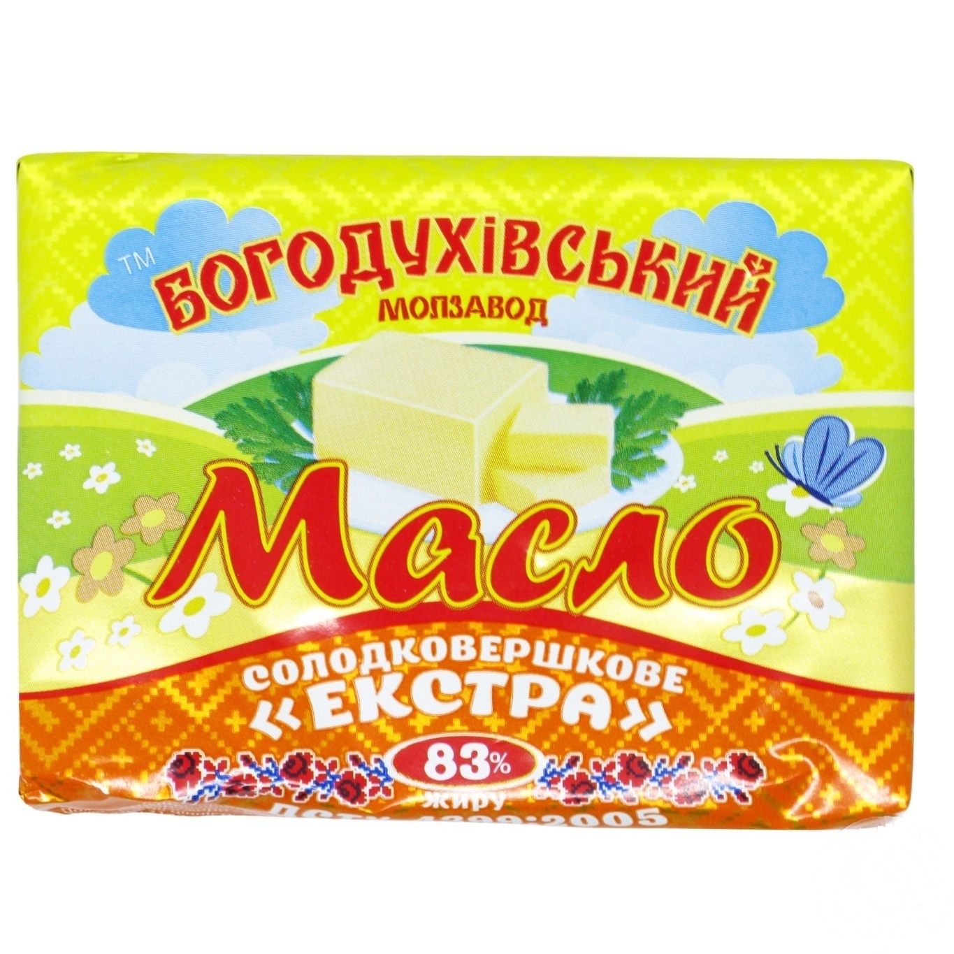 

Масло сладкосливочное Богодуховский молокозавод экстра 83% 180г