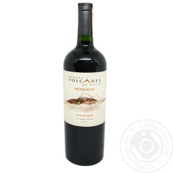 Вино Volcanes Reserva Carmenere 2013 червоне сухе 13,5% 0,75л - купити, ціни на МегаМаркет - фото 1