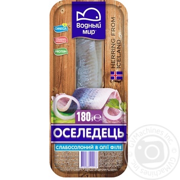Fish herring Vodnyi mir pickled 180g - buy, prices for MegaMarket - photo 1
