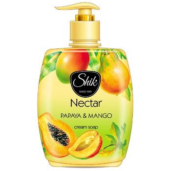 Крем-мыло жидкое Shik Nectar Папайя и манго с дозатором 300г - купить, цены на NOVUS - фото 1