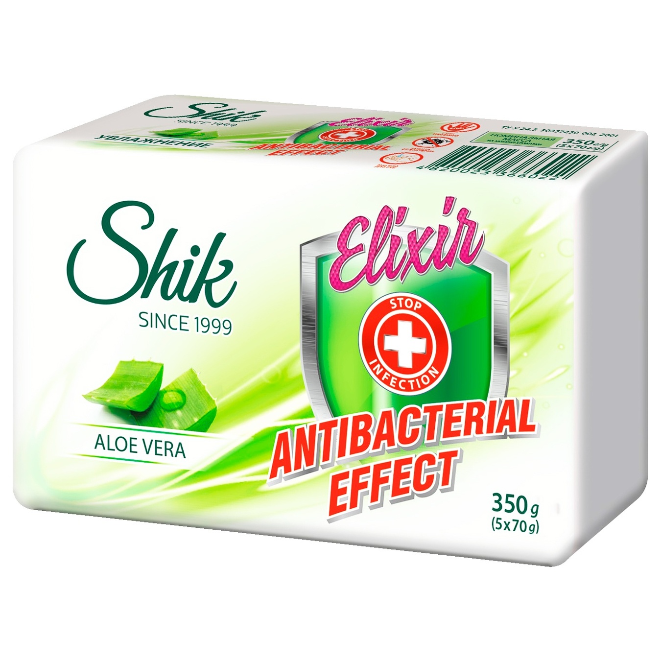 

Мыло туалетное Shik Elexir Алоэ Вера антибактериальное 5x70г