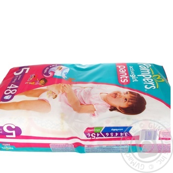 Подгузники-трусики Pampers Active Girl Junior 12-18 кг для девочек Джамбо 48шт Подгузники-трусики Pampers Active Girl Junior 12-18 кг для девочек Джамбо 48шт - купить, цены на - фото 3