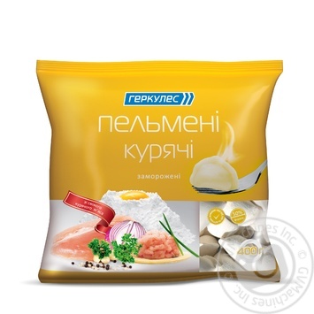 Пельмені Геркулес Курячі 400г купити, ціни на МегаМаркет - фото 1