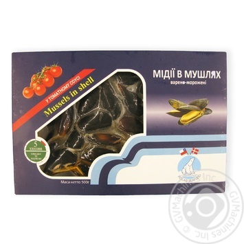 Мидии Polar Seafood в ракушках варено-мороженые в томатном соусе 50/70 500г купить, цены на МегаМаркет - фото 1