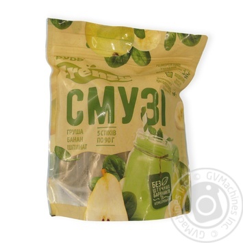 Смузі Рудь Груша-банан-шпинат заморожене 5х90г купити, ціни на МегаМаркет - фото 1