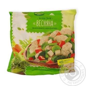 Овощная смесь Хуторок селянский Весенняя быстрозамороженная 400г купить, цены на МегаМаркет - фото 1