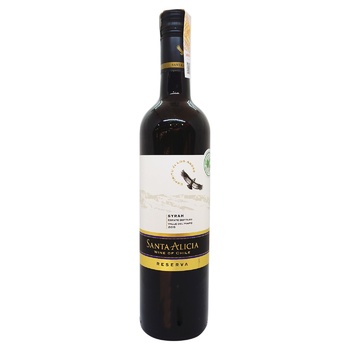 Santa Alicia Reserva Syrah Valle del Maipo red dry wine 13.5% 0.75l - buy, prices for NOVUS - photo 1