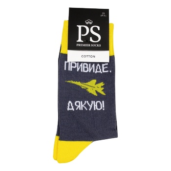 Носки Premier Socks мужские классические Патриотические с надписями р.25 - купить, цены на NOVUS - фото 6