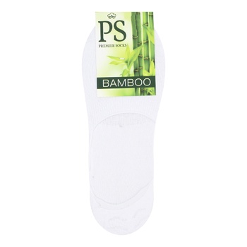 Подследники Premier Socks Bamboo мужские открытые с силиконом белые р.29