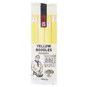 Макаронні вироби JS Yellow Noodles Локшина 300г - купити, ціни на ULTRAMARKET - фото 1