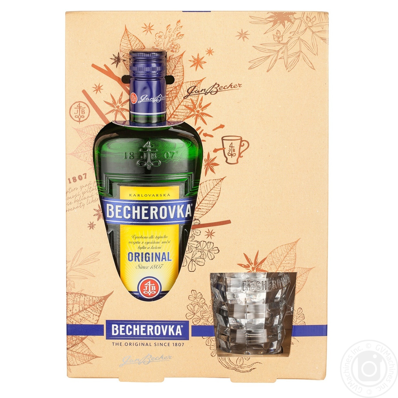 

Настойка ликерная Becherovka Jan Becher 38% 0,7л + 1 бокал