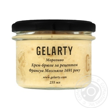 Ice-cream Gelarty cream brulee 235ml glass jar