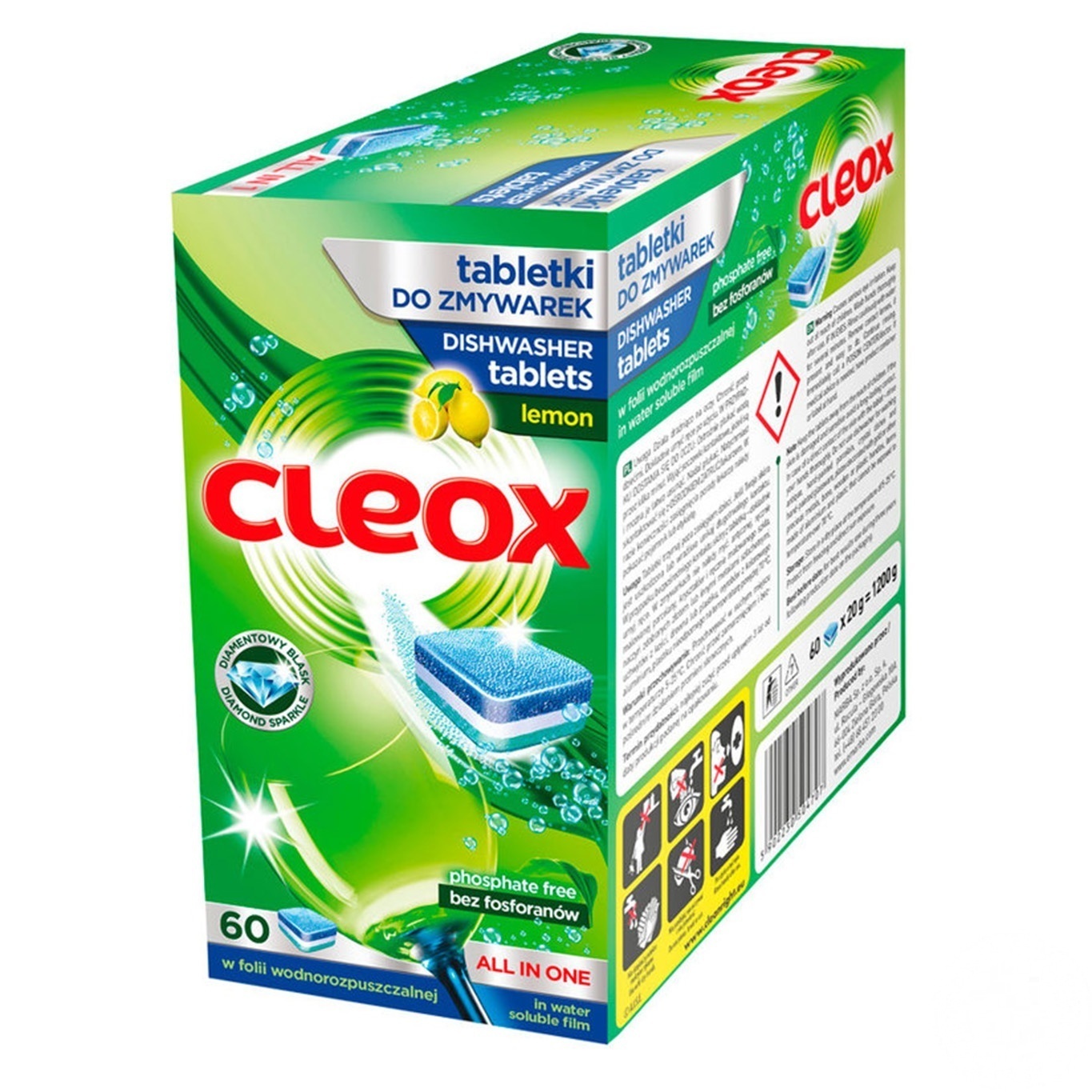 

Таблетки для посудомоечной машины Cleox 60шт