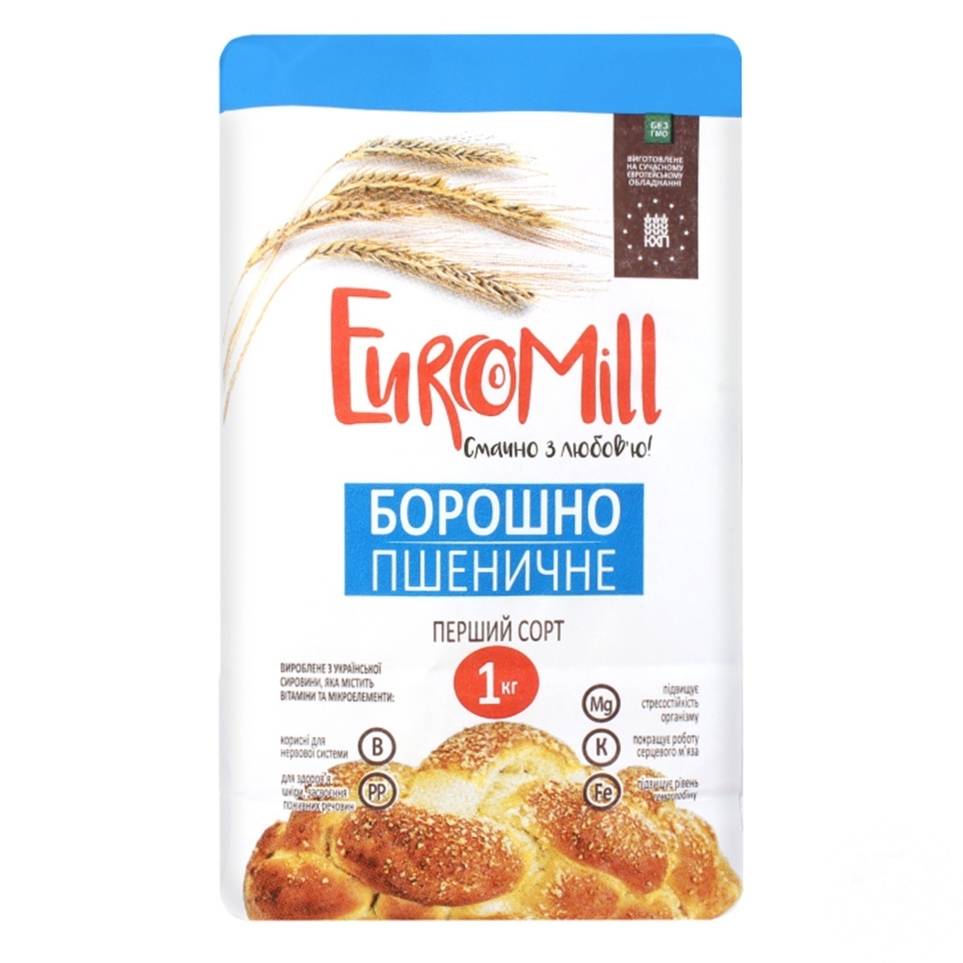 

Мука EuroMill пшеничная первый сорт 1кг