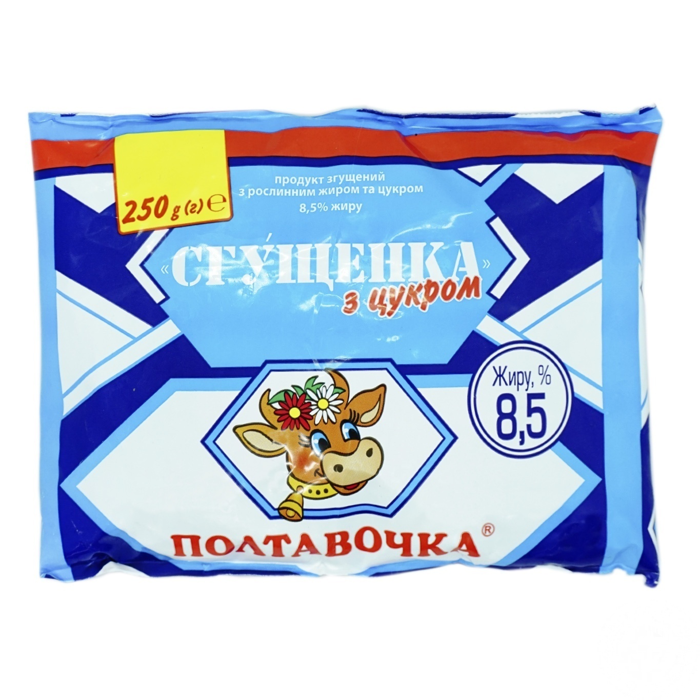 

Продукт сгущеный Полтавочка з растительным жиром и сахаром 8,5% 250г