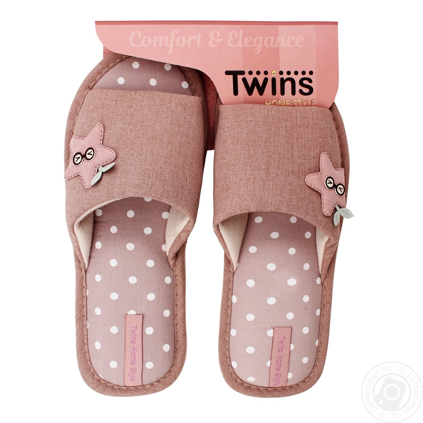 

Обувь домашняя женская Twins Pink Star велюр р.38/39