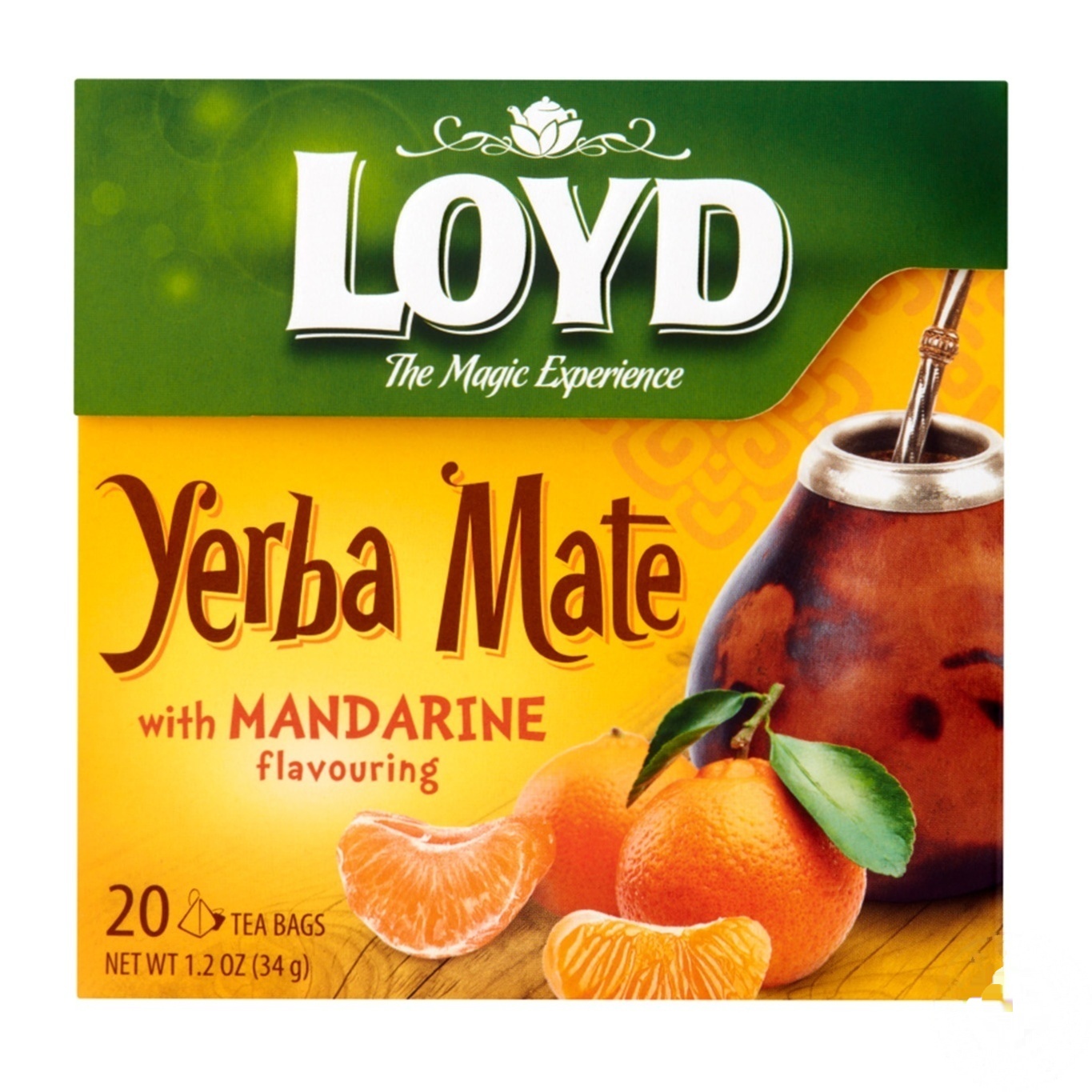 

Чай травяной Loyd мате с ароматом мандарина 1,7г*20шт