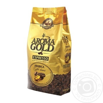 Кофе Aroma Gold Espresso в зернах 250г - купить, цены на NOVUS - фото 1