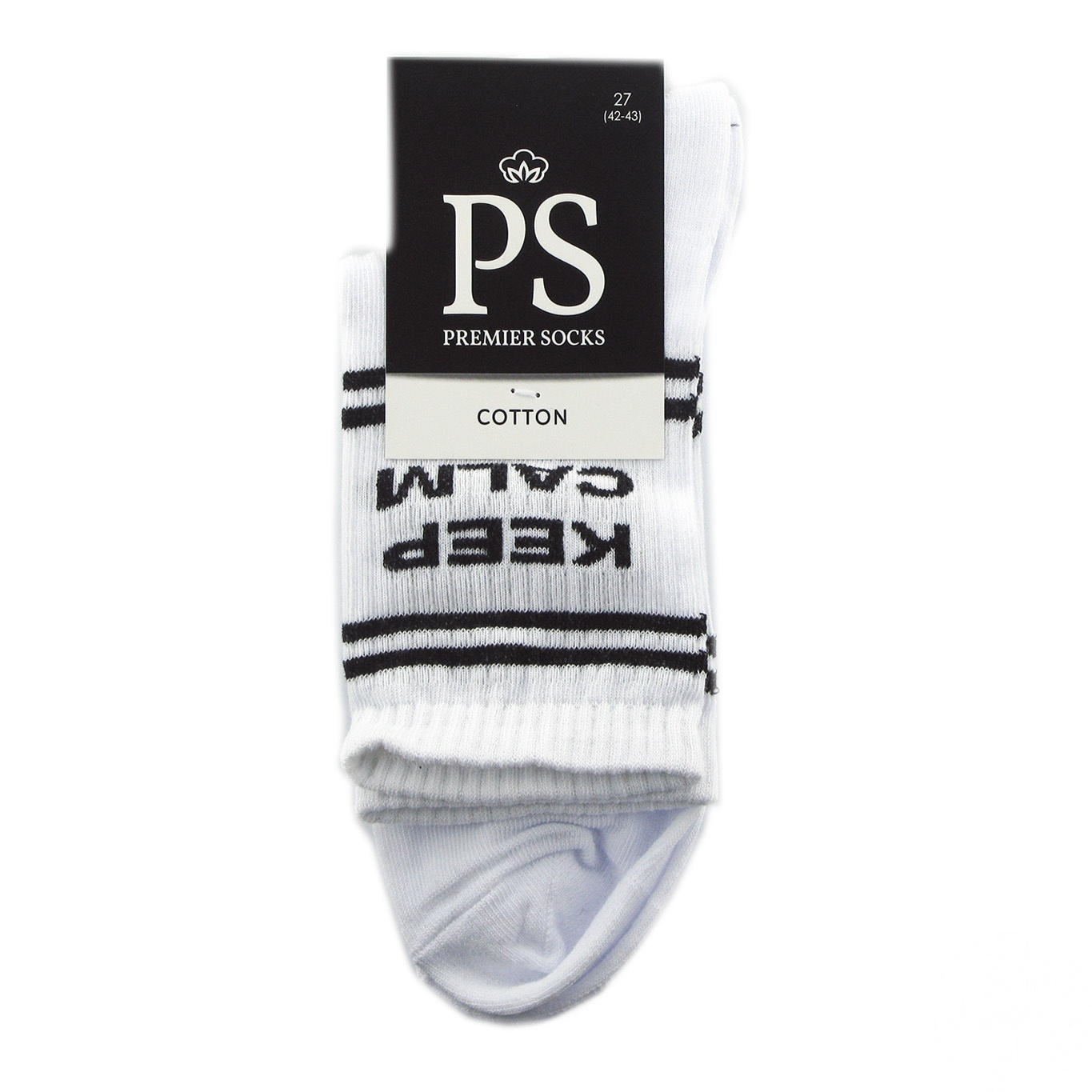 

Носки Premier Socks мужские белые с высокой резинкой 27р