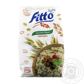 Хлопья овсяные Fitto Light Традиционные 400г - купить, цены на ЕКО Маркет - фото 1