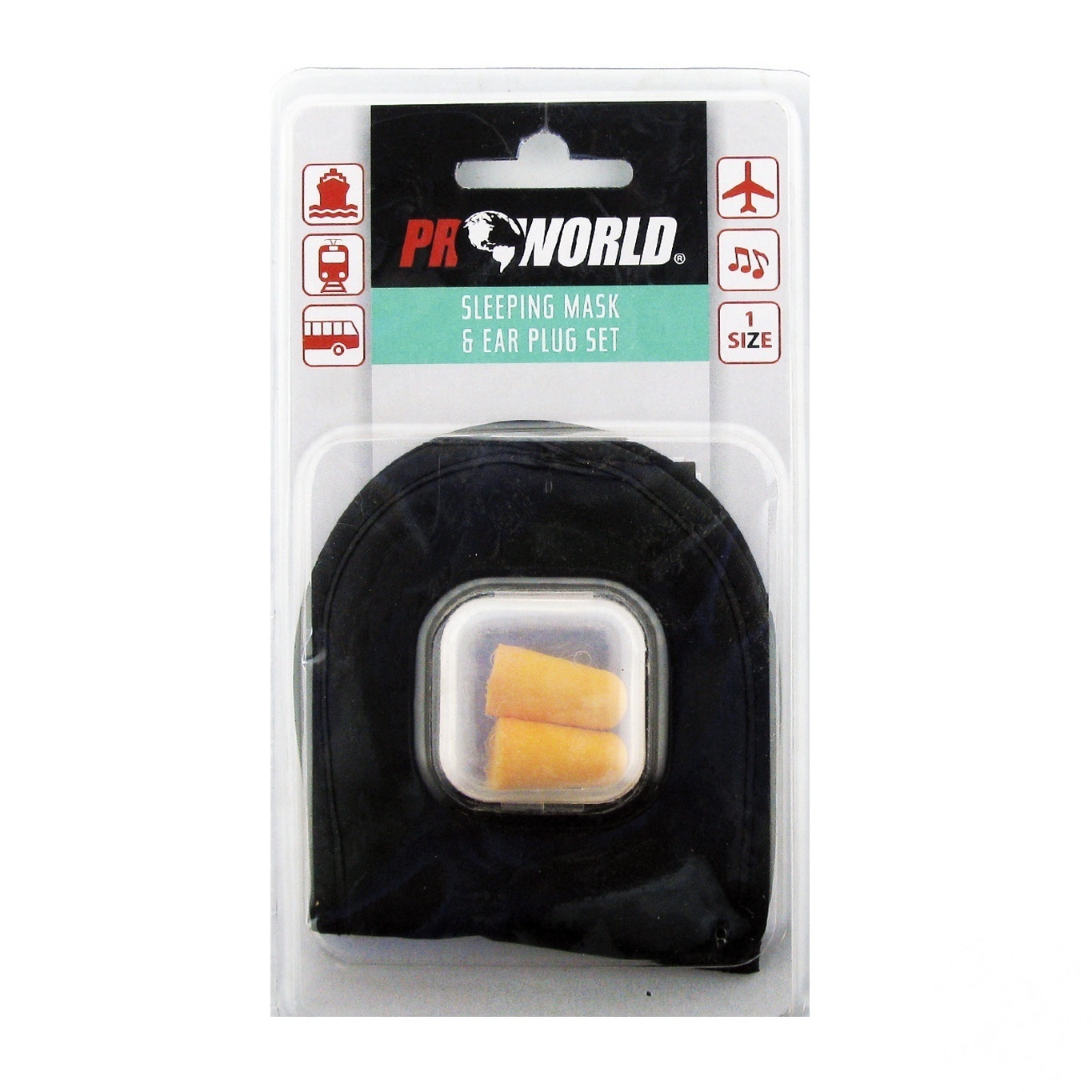 

Набор Pro World Маска для сна на глаза 19*8,5см и ушные затычки 2шт