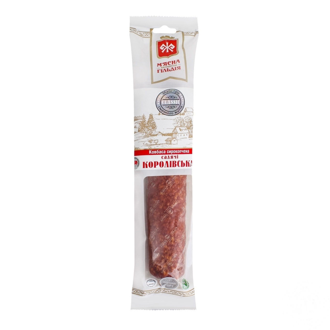 

Колбаса Мясная Гильдия Салями Королевская сырокопченая в/с 320г