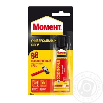 Moment 88 Universal High-Strength Waterproof Glue 30ml - buy, prices for Auchan - photo 1