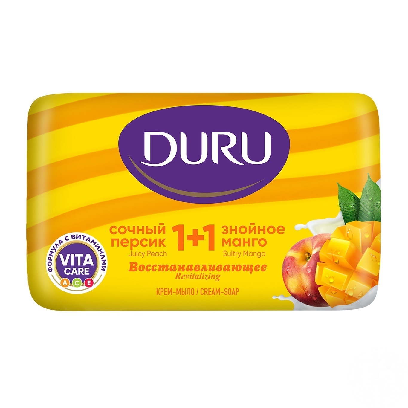 

Крем-мыло Duru 1+1 Персик-манго 80г