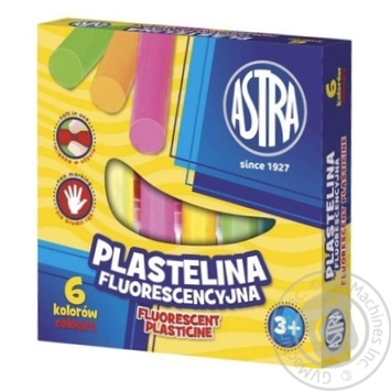 Astra Fluorescent Plasticine 6 Colors - buy, prices for MegaMarket - photo 1