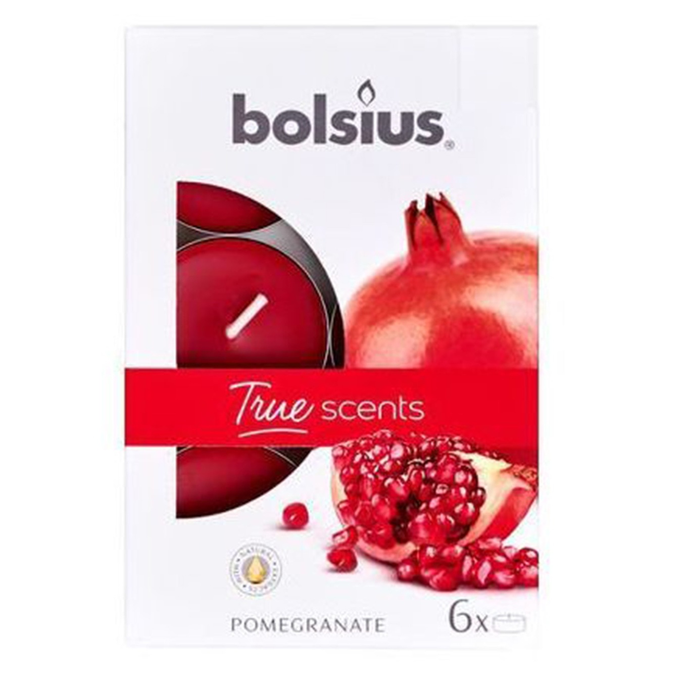 

Свеча Bolsius True Scents гранат 6шт