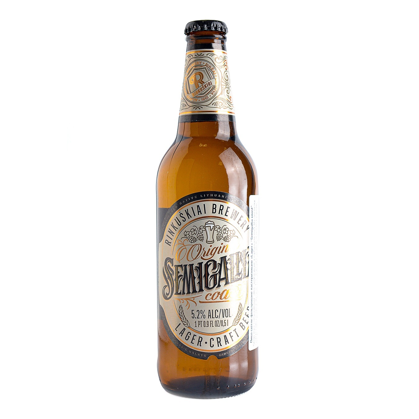 

Пиво Semigalia Coast Lager светлое 5,2% 0,5л