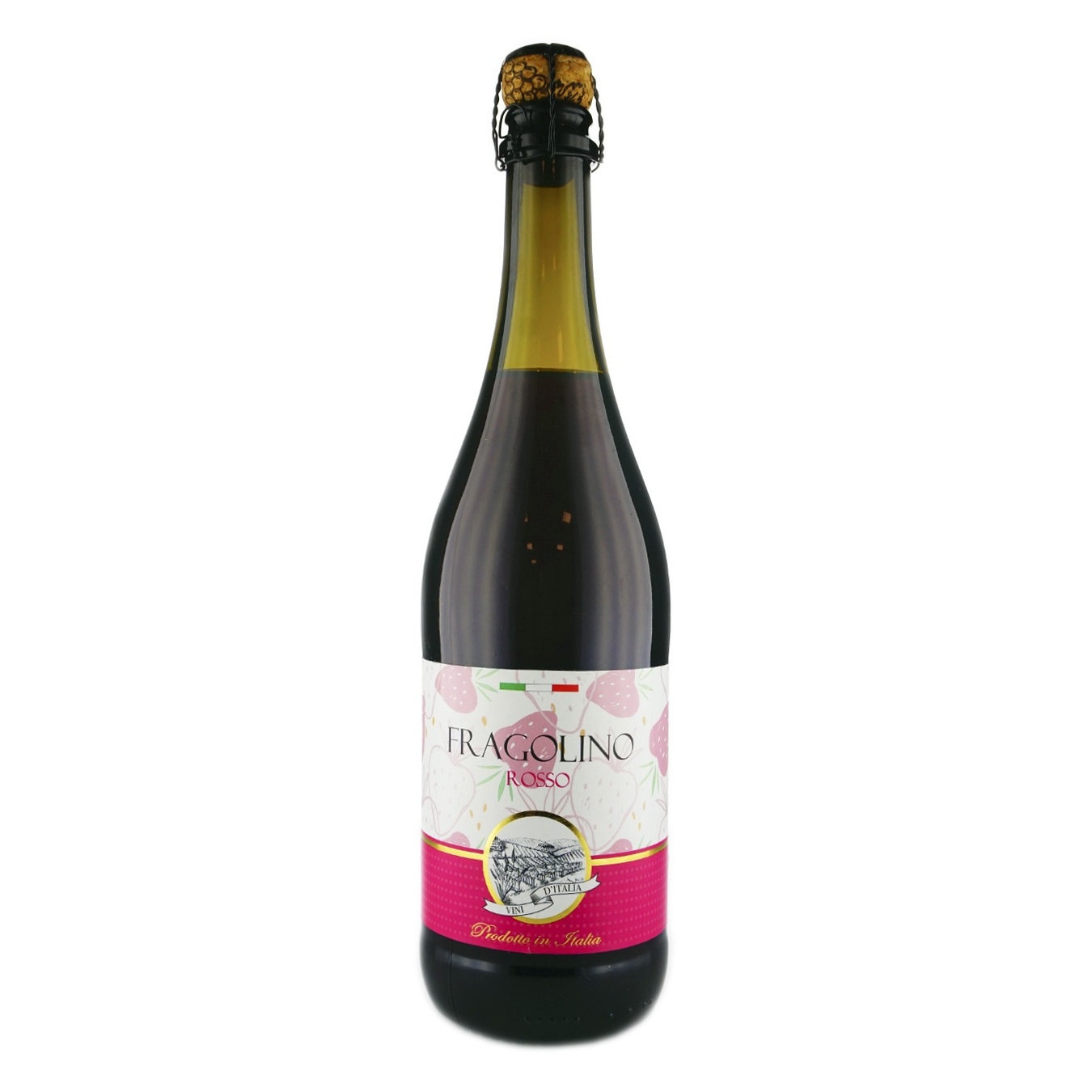 

Напиток винный игристый Vini D'Italia Fragolino Rosso Dolce красный сладкий 7,5% 0,75л