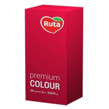 Ruta Aromatized Burgundy Napkins 3-ply 33х33cm 20pcs - buy, prices for NOVUS - photo 1