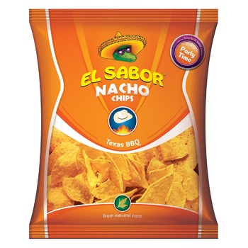 El Sabor Nacho Chips with Barbecue Flavor 225g - buy, prices for NOVUS - photo 1